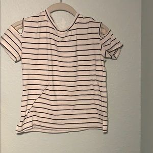 Shoulder cut tee shirt